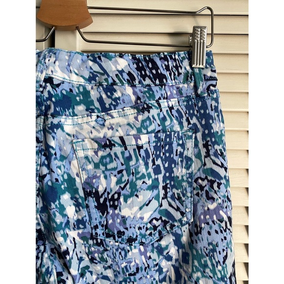 Nine West Jeans Chrystie Capris Blue Patterned Crop Pants Capri pants - Picture 5 of 6